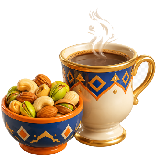 قهوة ومكسرات